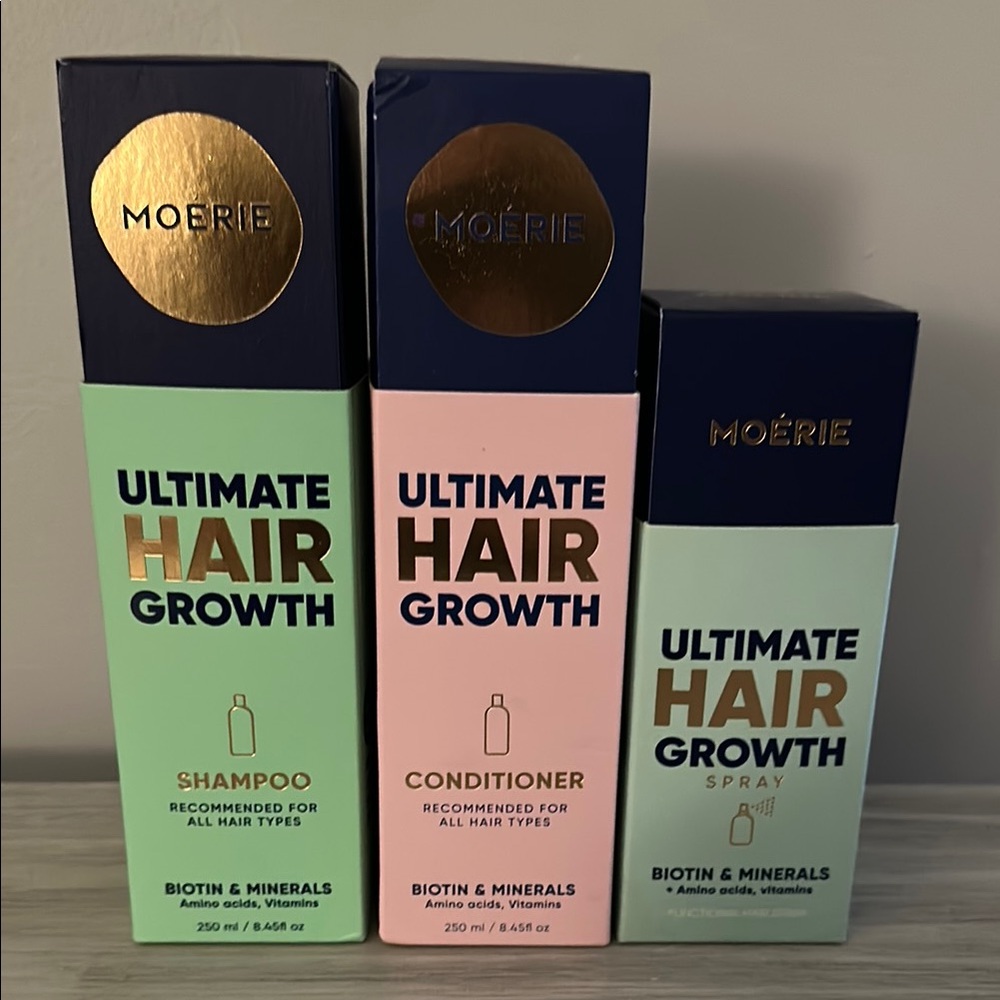 Ultimate Hair Growth Set - Green, Pink, Blue NEW IN BOXES